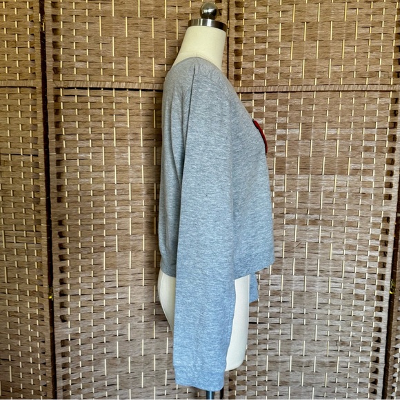 Heather gray Rebellious One cropped sweatshirt JUNIORS L-XL - Picture 5 of 12